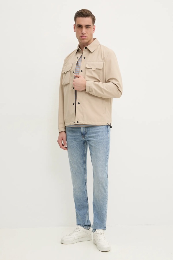 Бавовняна футболка Pepe Jeans колір бежевий
