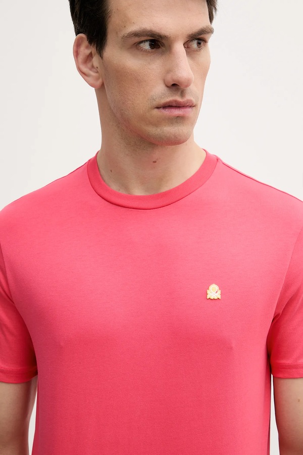 Футболка мужская хлопковая United Colors of Benetton цвет розовый фото 2