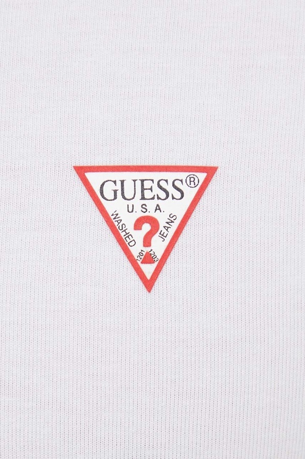 Бавовняна футболка Guess колір білий фото 4