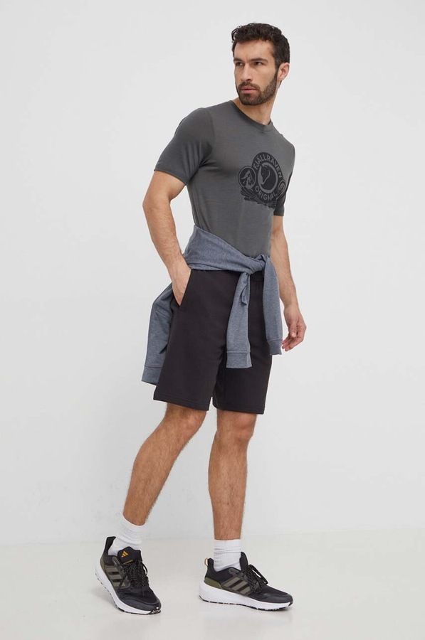Шерстяная футболка Fjallraven Abisko Wool Classic цвет серый