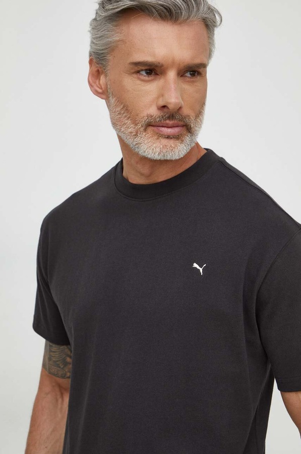 Бавовняна футболка Puma колір чорний фото 4