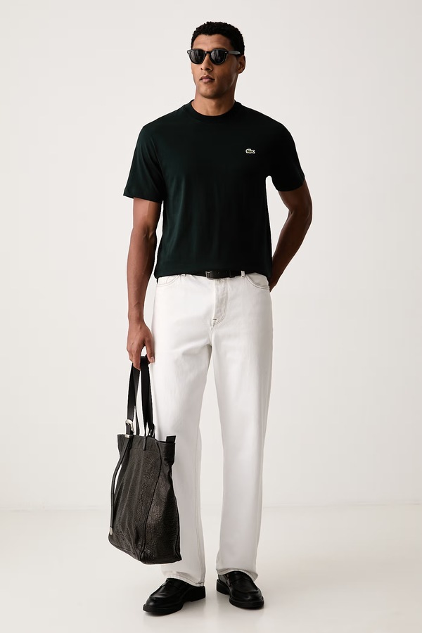 Футболка basic чоловіча бавовняна Lacoste колір зелений