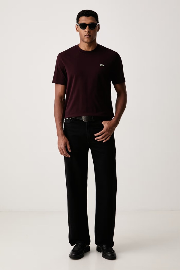 Футболка basic чоловіча бавовняна Lacoste колір чорний