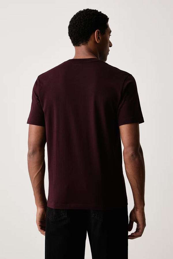 Футболка basic чоловіча бавовняна Lacoste колір чорний фото 2