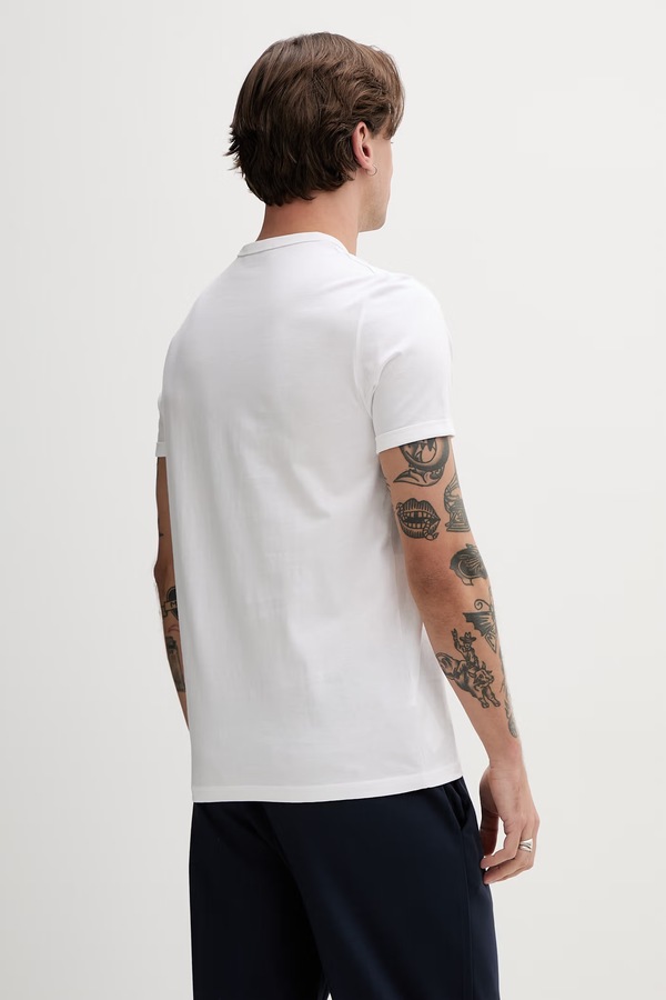 Хлопковая футболка Fred Perry Ringer T-Shirt цвет белый фото 2