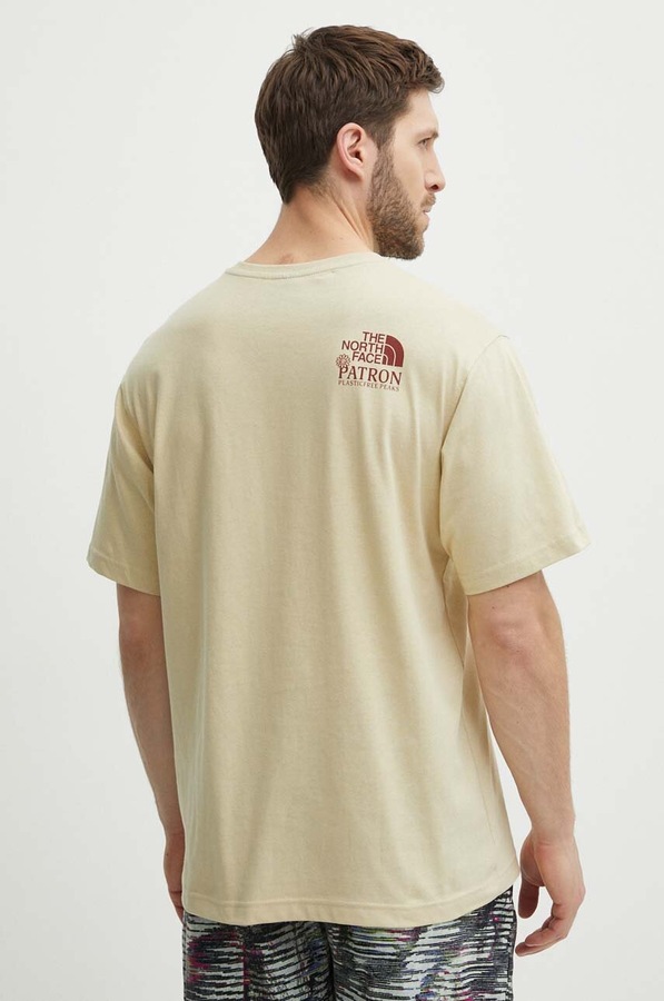 Футболка The North Face колір бежевий фото 3
