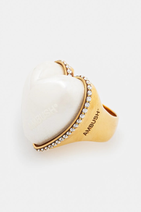 Срібний перстень Ambush Large Pearl Heart Ring