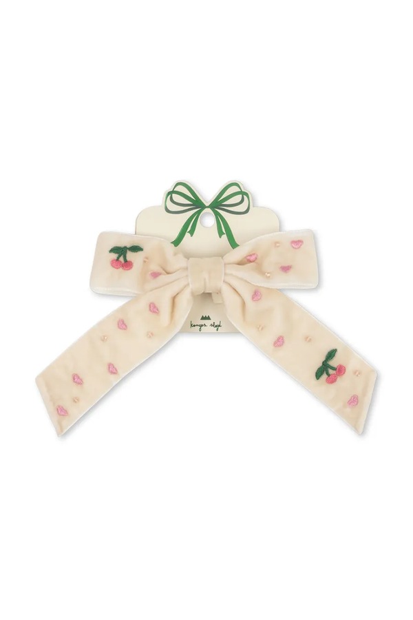 Шпилька для волосся Konges Sløjd VELVET BOW PEARLY HAIR CLIP фото 2