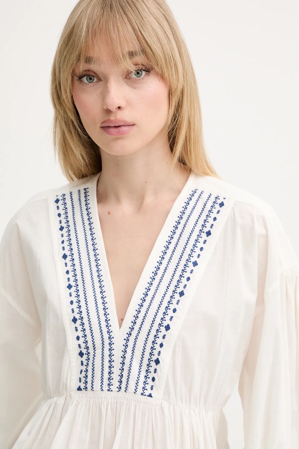 Блузка A.P.C. blouse vera колір бежевий фото 4