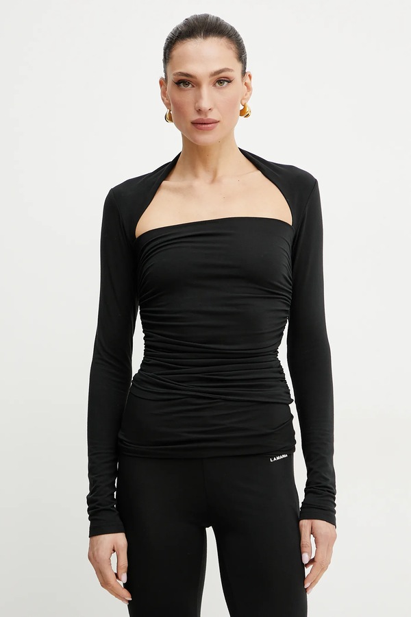 Блузка жіноча з віскозою La Mania колір чорний