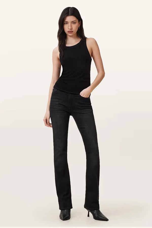 Топ AllSaints RINA колір чорний фото 4