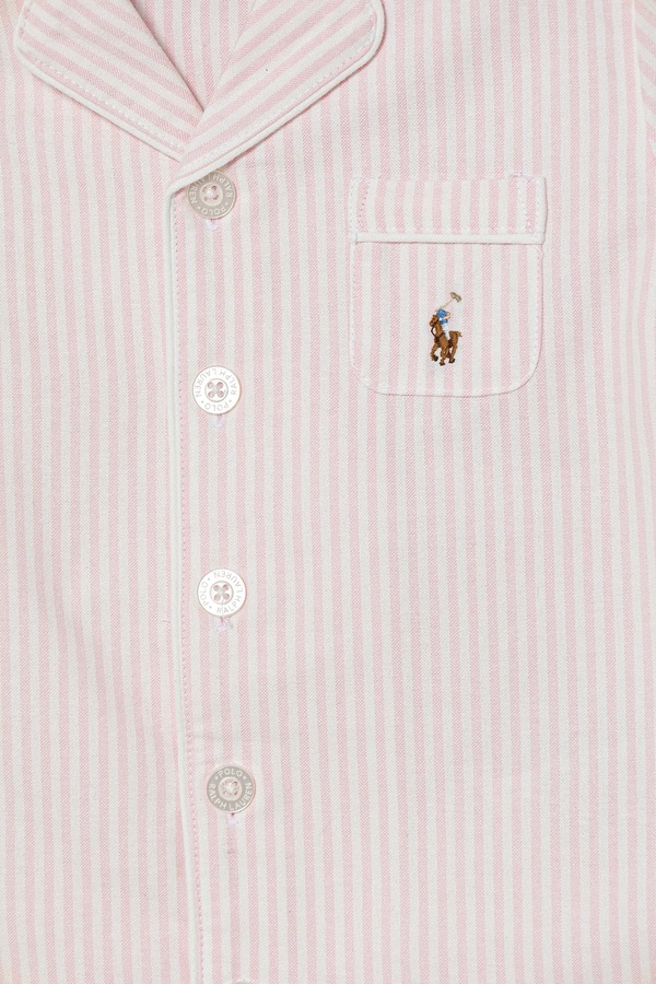 Дитяча бавовняна піжама Polo Ralph Lauren 2-pack колір рожевий фото 4