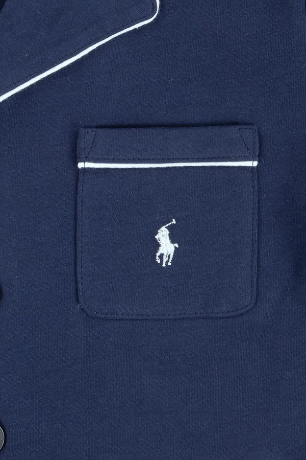 Дитяча бавовняна піжама Polo Ralph Lauren колір синій фото 4