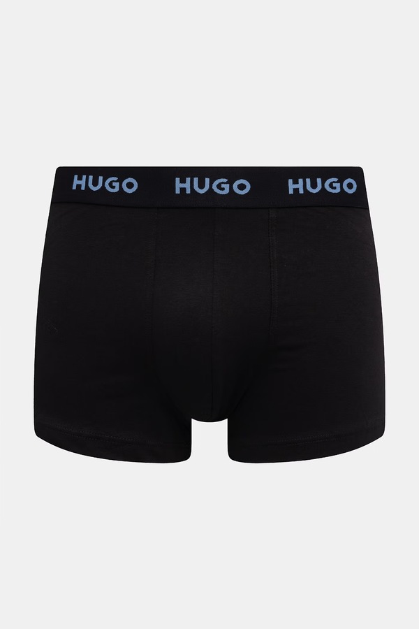 Боксери чоловічі бавовняні з еластаном HUGO TRUNK TRIPLET PACK 3-pack колір блакитний фото 4
