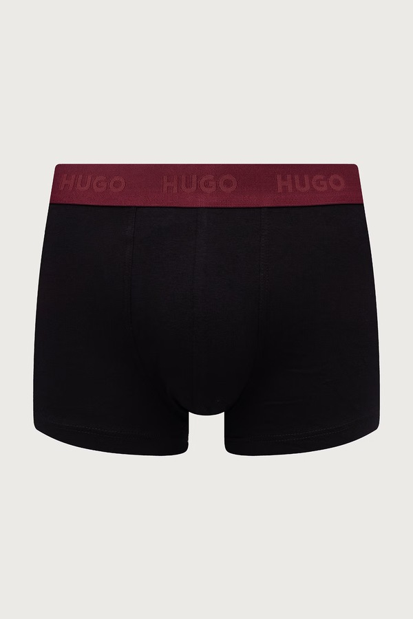 Боксеры мужские хлопковые с эластаном TRUNK TRIPLET PACK 3 шт. HUGO цвет серый фото 2