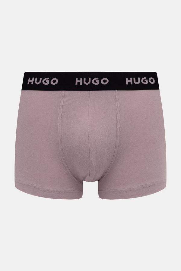 Боксеры мужские хлопковые с эластаном HUGO TRUNK TRIPLET PACK 3-pack цвет фиолетовый