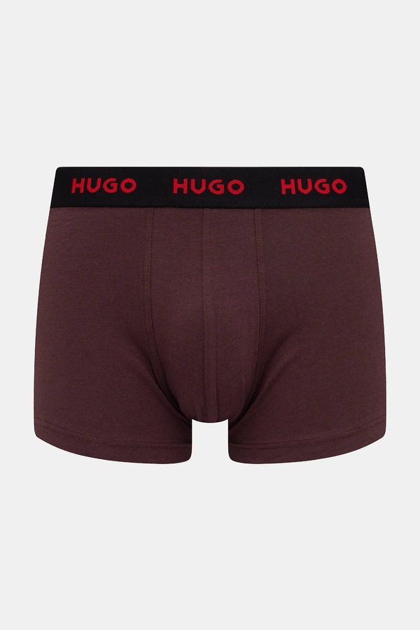 Боксеры мужские хлопковые с эластаном TRUNK TRIPLET PACK 3 шт. HUGO цвет черный фото 2