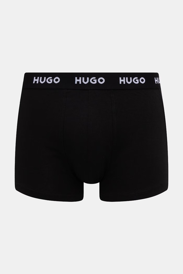 Боксери чоловічі бавовняні з еластаном TRUNK TRIPLET PACK 3 шт. HUGO колір сірий фото 4