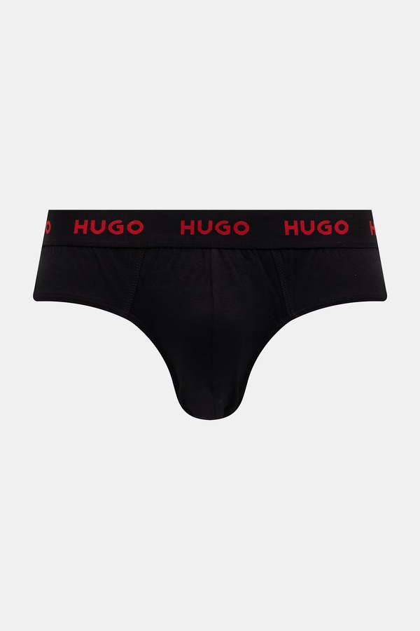 Слипы мужские хлопковые с эластаном HIPBRIEF TRIPLETPACK 3 шт. HUGO цвет серый