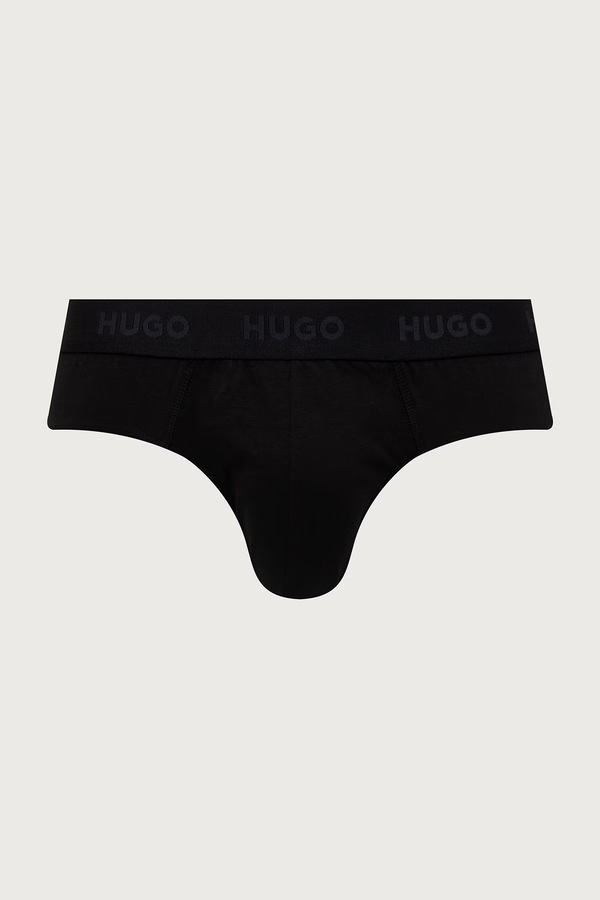 Слипы мужские хлопковые с эластаном HIPBRIEF TRIPLETPACK 3 шт. HUGO цвет серый
