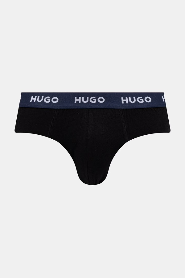 Слипы мужские хлопковые с эластаном HIPBRIEF TRIPLETPACK 3 шт. HUGO цвет черный фото 2