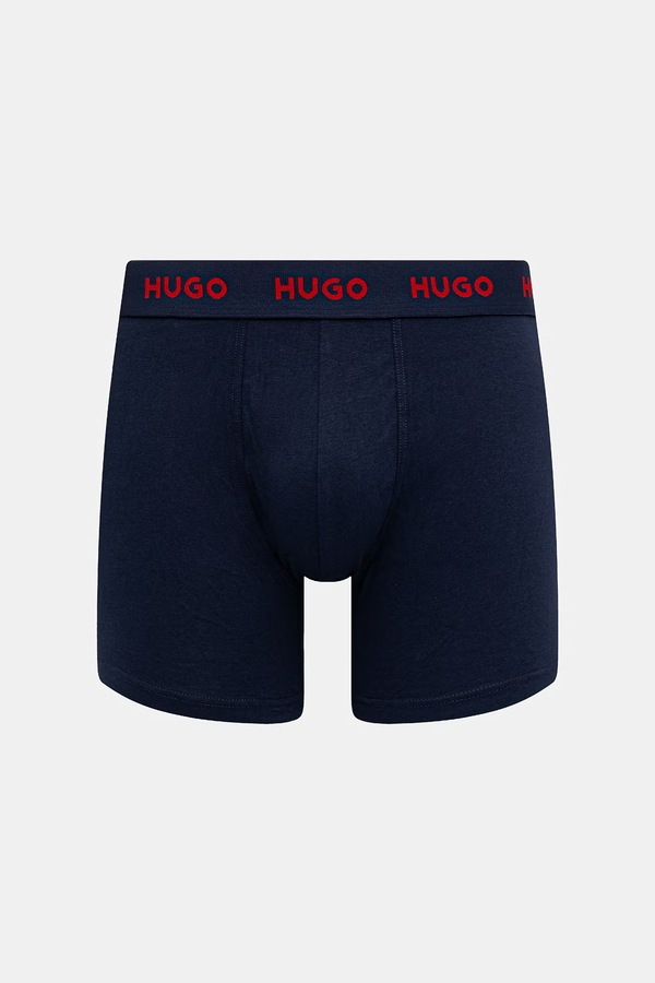 Боксери чоловічі бавовняні з еластаном BOXERBR TRIPLET PACK 3 шт. HUGO колір блакитний