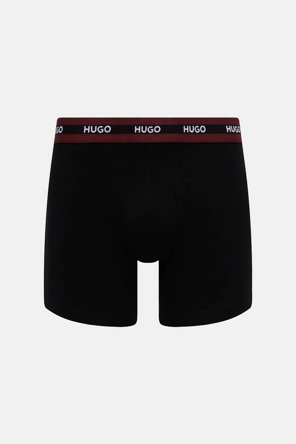 Боксеры мужские хлопковые с эластаном HUGO BOXERBR TRIPL PLANET цвет черный