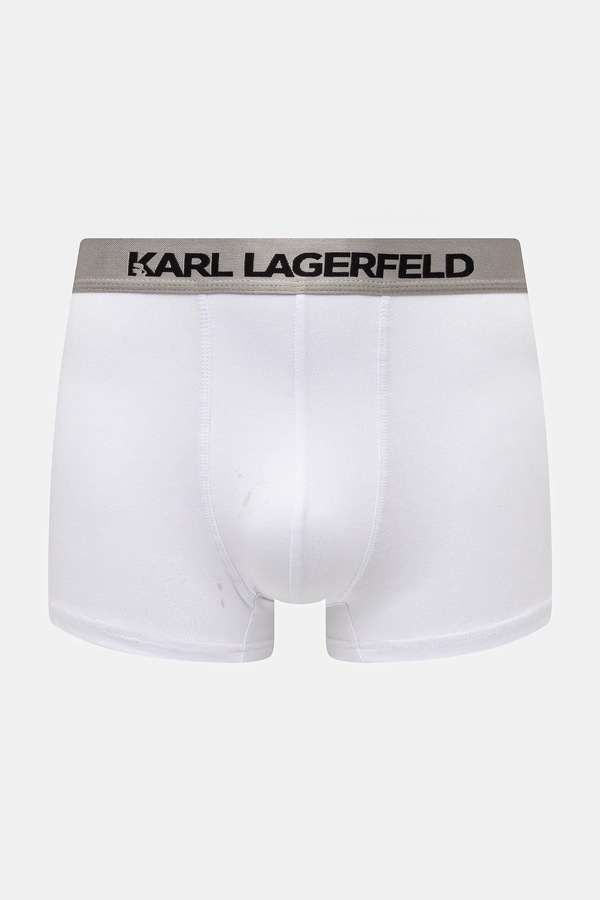 Облягаючі боксери чоловічі бавовняні з еластаном 3 шт. Karl Lagerfeld колір сірий фото 2