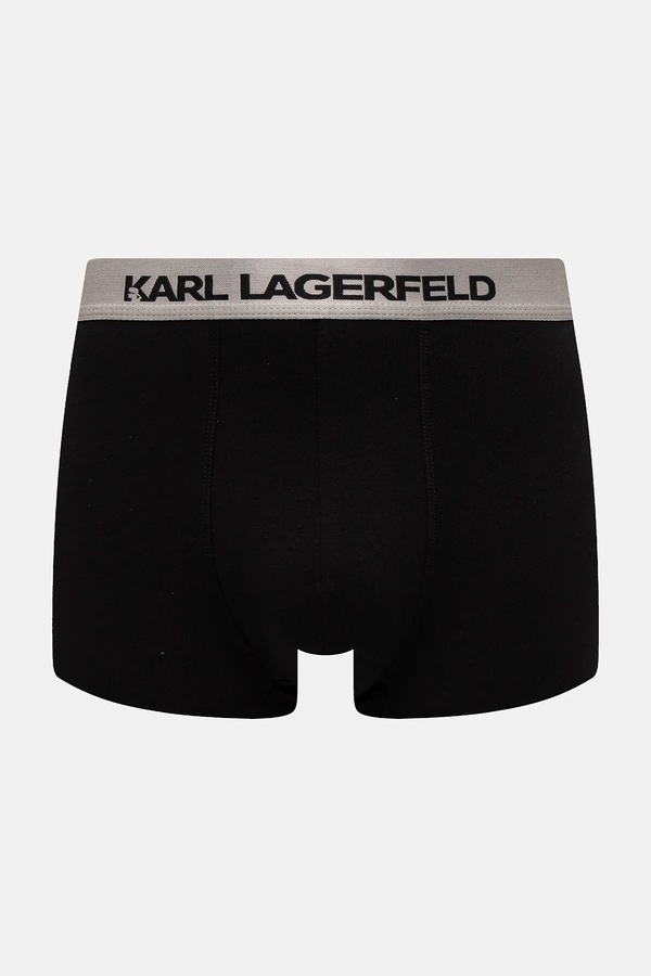 Облягаючі боксери чоловічі бавовняні з еластаном 3 шт. Karl Lagerfeld колір сірий фото 4