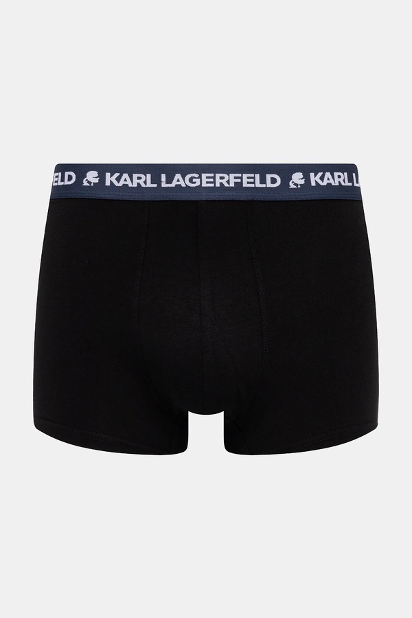 Боксери чоловічі бавовняні з еластаном 3 шт. Karl Lagerfeld колір чорний