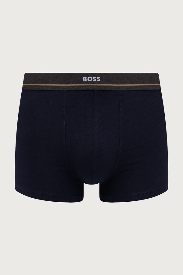 Боксери чоловічі бавовняні з еластаном Trunk 5P Essential 5 шт. BOSS колір темно-синій