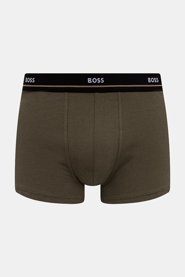 Боксеры мужские хлопковые с эластаном Trunk 5P Essential 5 шт. BOSS цвет разноцветный фото 2