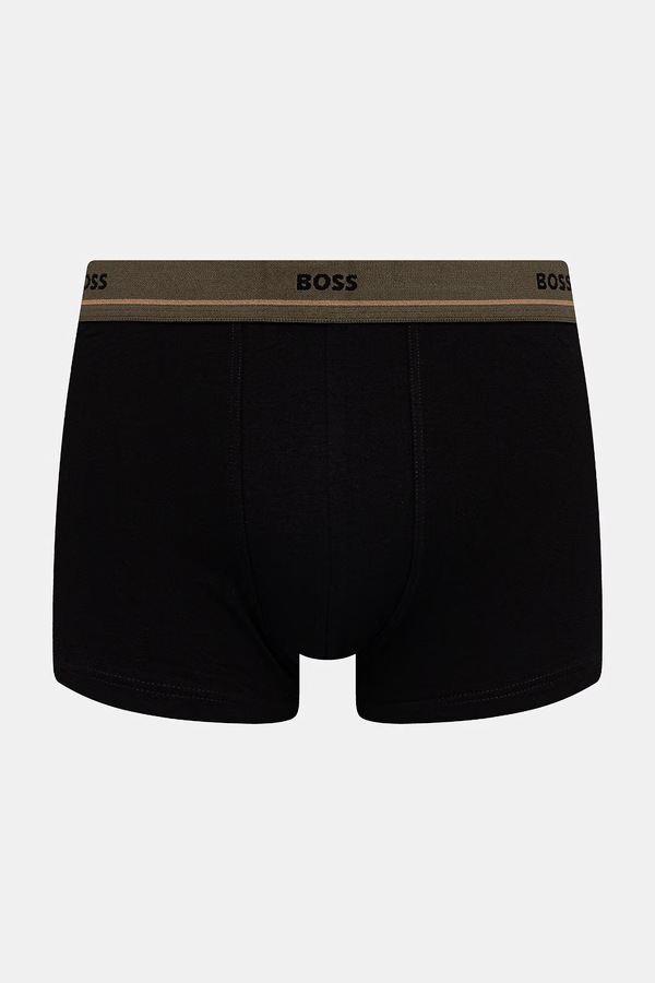 Боксери чоловічі бавовняні з еластаном Trunk 5P Essential 5 шт. BOSS колір чорний фото 4