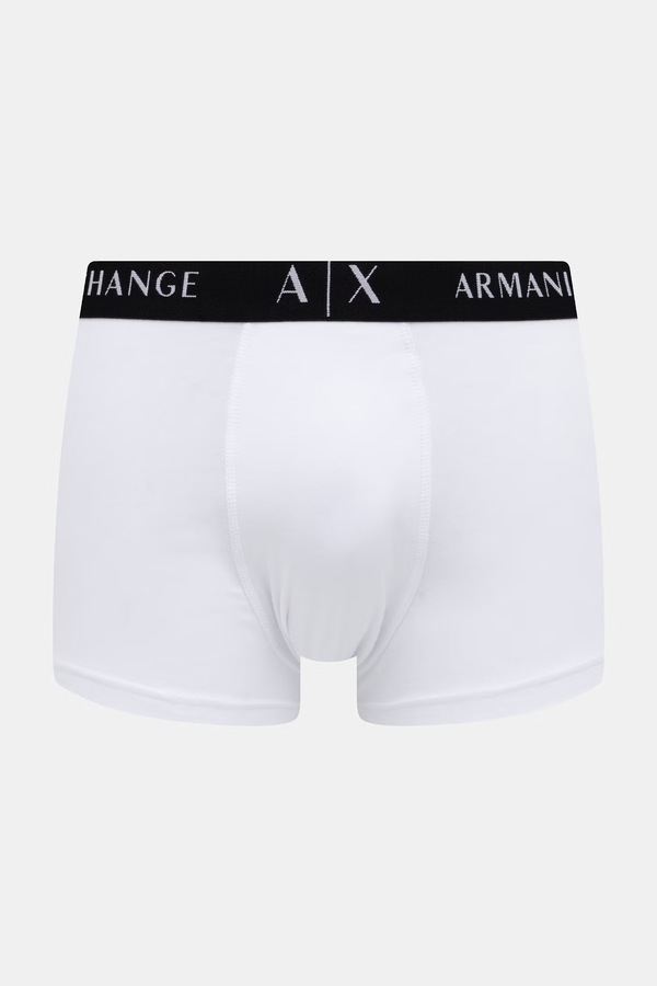 Облягаючі боксери чоловічі з бавовною 3 шт. Armani Exchange колір білий