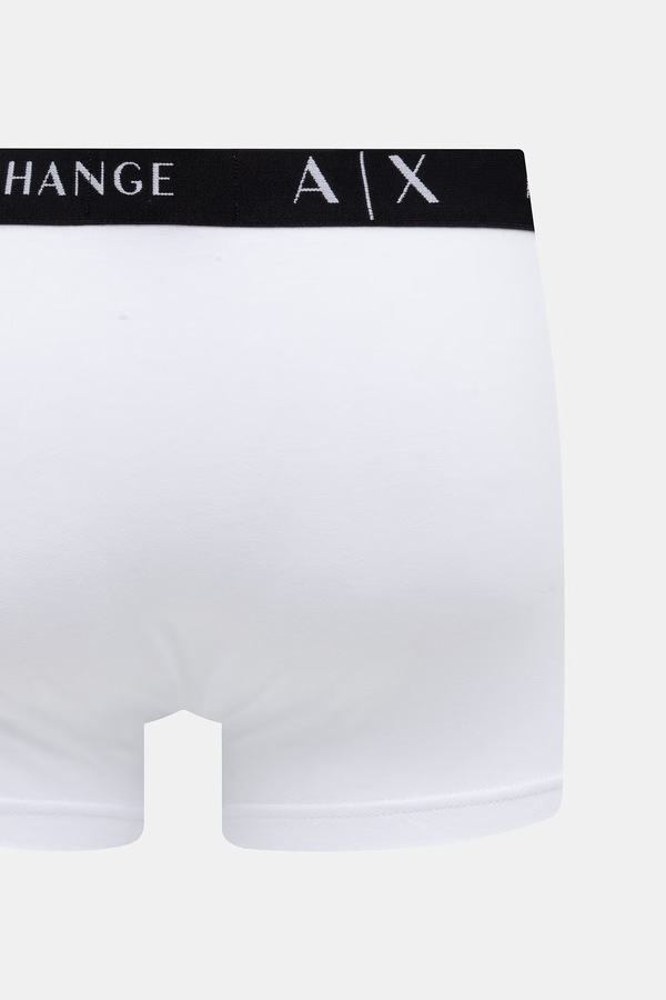 Облягаючі боксери чоловічі з бавовною 3 шт. Armani Exchange колір білий фото 2