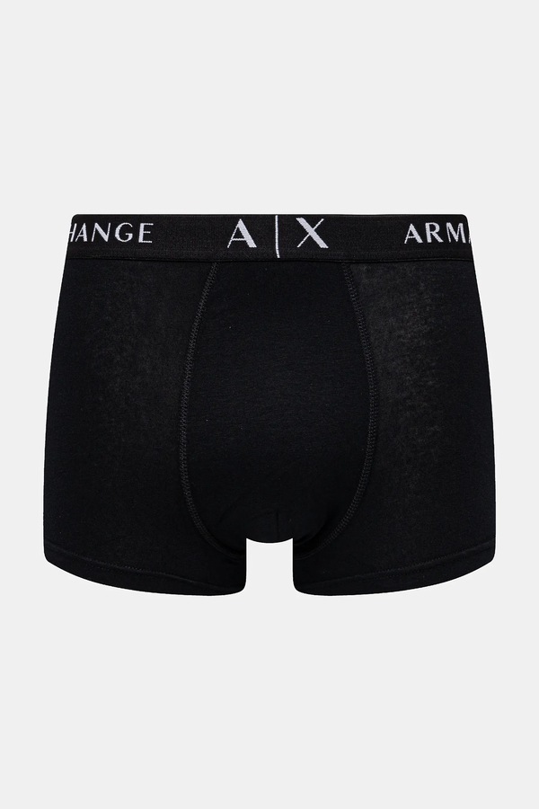 Облегающие боксеры мужские с хлопком 3 шт. Armani Exchange цвет черный