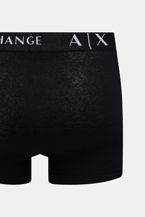 Облегающие боксеры мужские с хлопком 3 шт. Armani Exchange цвет черный фото 2