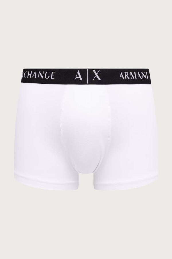 Облягаючі боксери чоловічі бавовняні з еластаном 3 шт. Armani Exchange колір білий фото 2