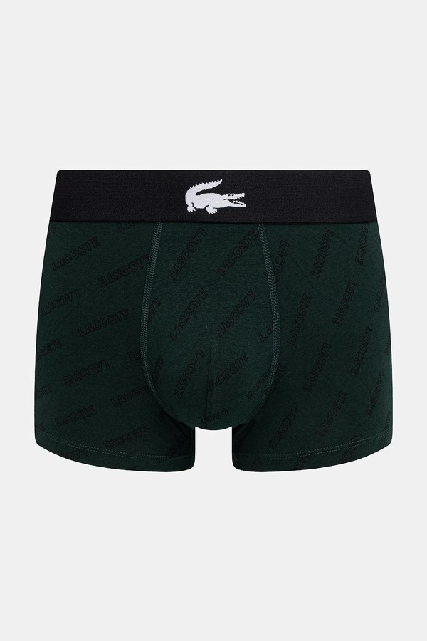 Боксеры мужские хлопковые с эластаном 3 шт. Lacoste цвет черный