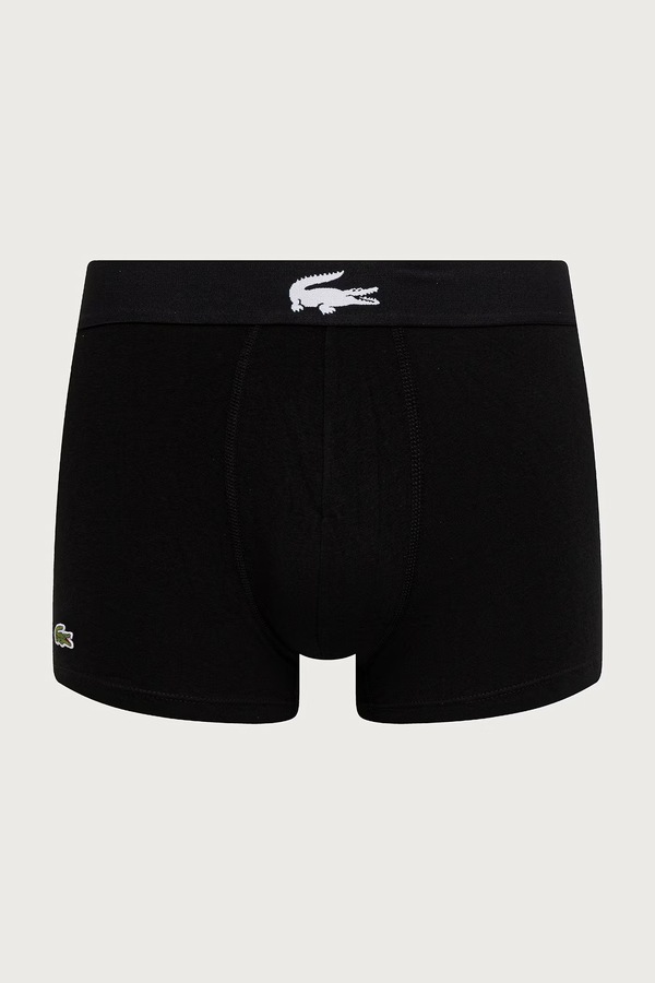 Облягаючі боксери чоловічі з бавовною 3 шт. Lacoste колір чорний фото 2