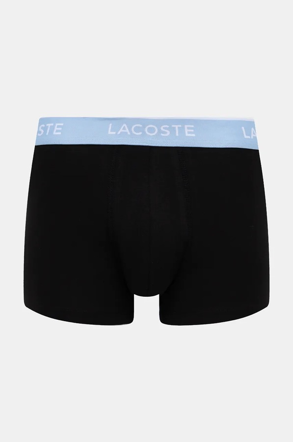 Облегающие боксеры мужские хлопковые с эластаном 3 шт. Lacoste цвет черный