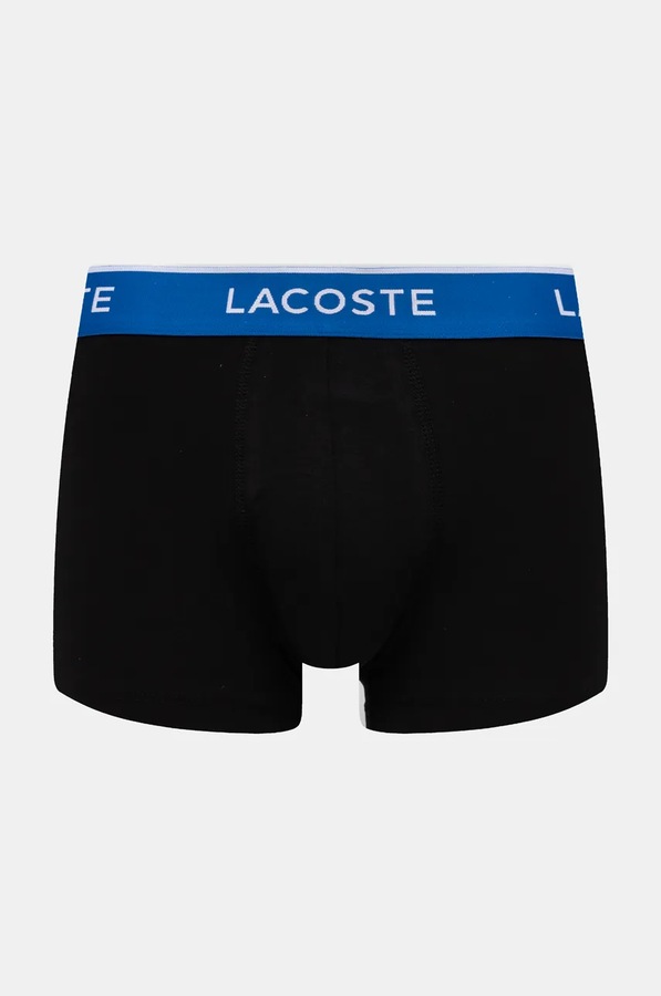 Облегающие боксеры мужские хлопковые с эластаном 3 шт. Lacoste цвет черный фото 2