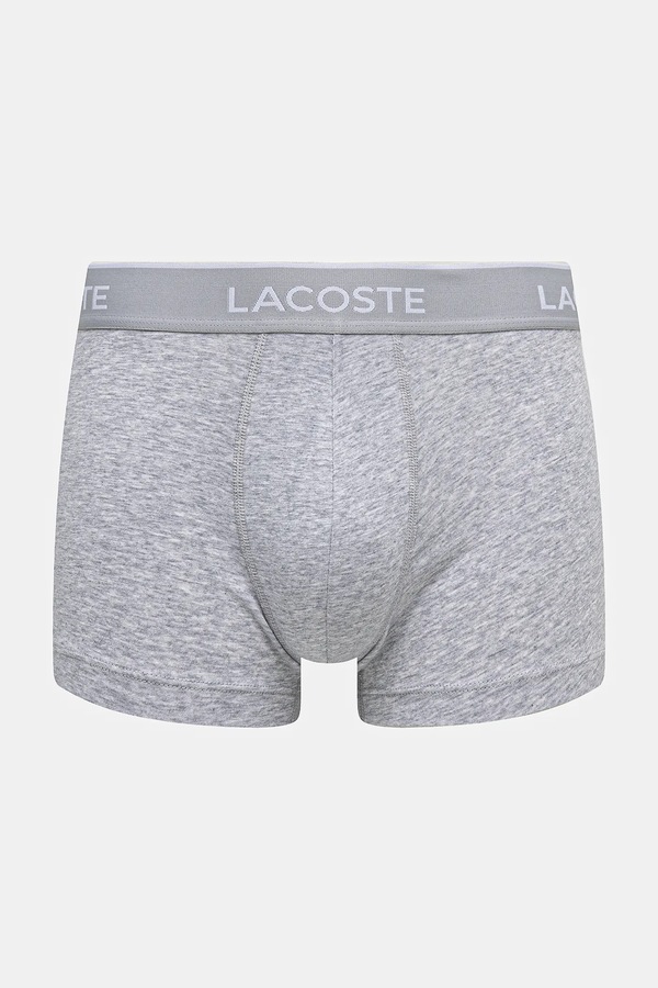 Облегающие боксеры мужские хлопковые с эластаном 3 шт. Lacoste цвет белый