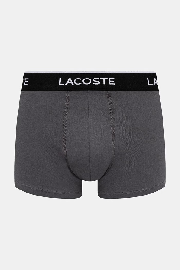Облегающие боксеры мужские хлопковые с эластаном 3 шт. Lacoste цвет разноцветный фото 2