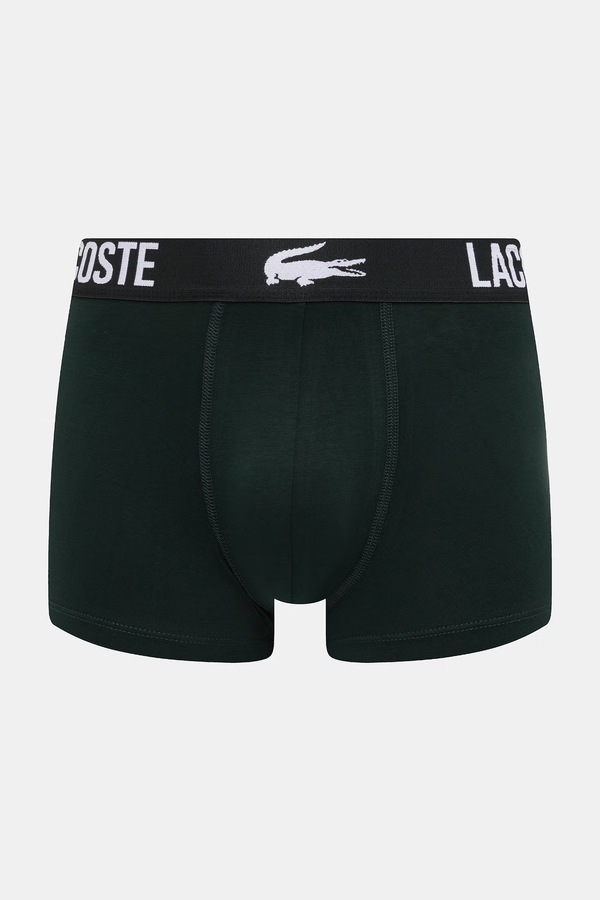Боксери чоловічі бавовняні з еластаном 3 шт. Lacoste колір сірий фото 4