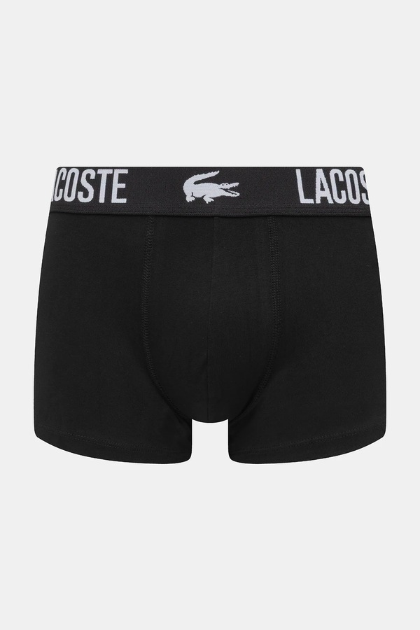 Боксеры мужские хлопковые с эластаном 3 шт. Lacoste цвет черный