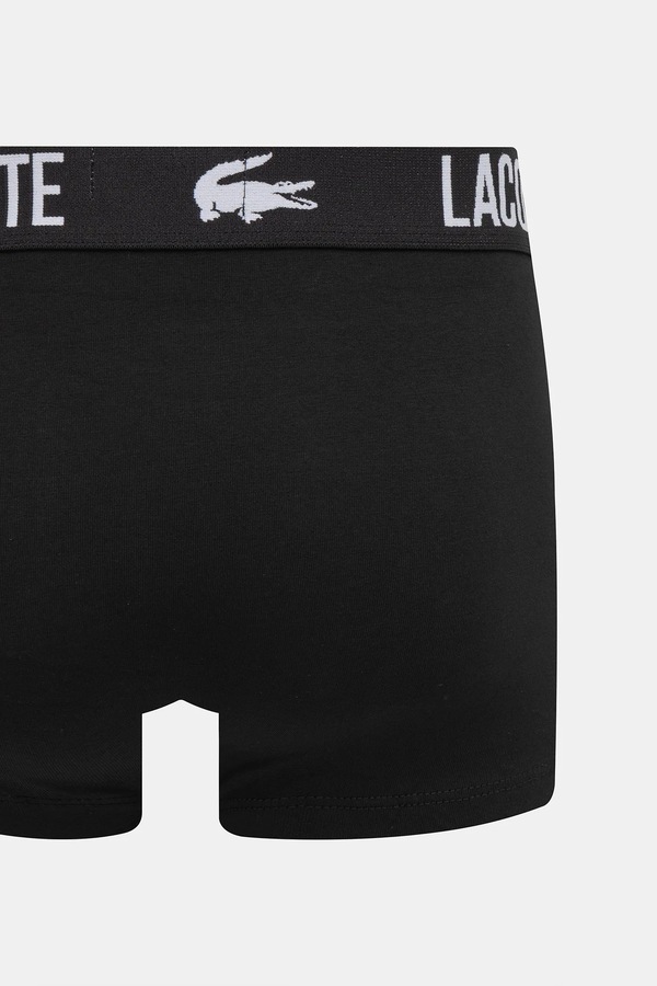 Боксеры мужские хлопковые с эластаном 3 шт. Lacoste цвет черный фото 2