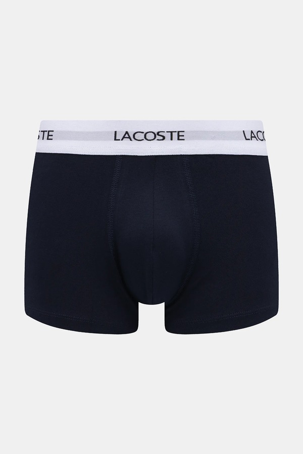 Облягаючі боксери чоловічі бавовняні з еластаном 3 шт. Lacoste колір білий