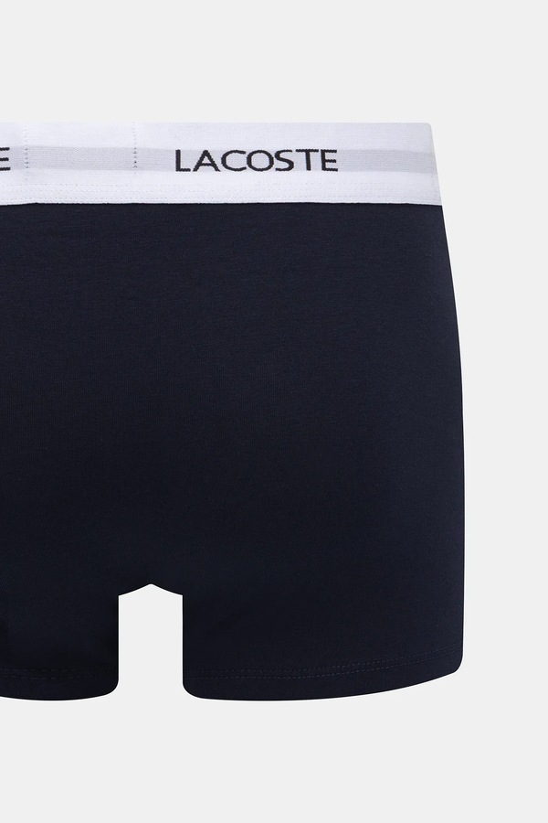 Облягаючі боксери чоловічі бавовняні з еластаном 3 шт. Lacoste колір білий фото 2