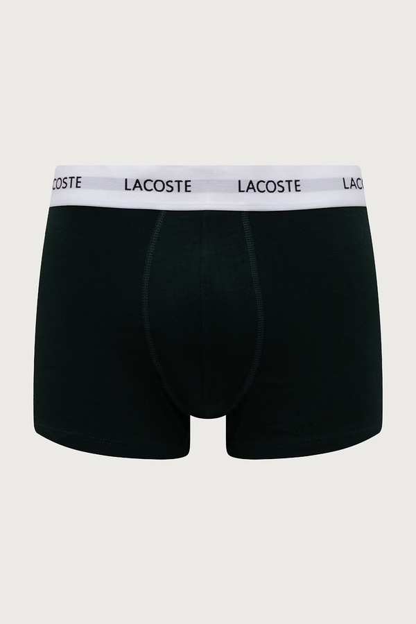 Облегающие боксеры мужские хлопковые с эластаном 3 шт. Lacoste цвет зеленый фото 2